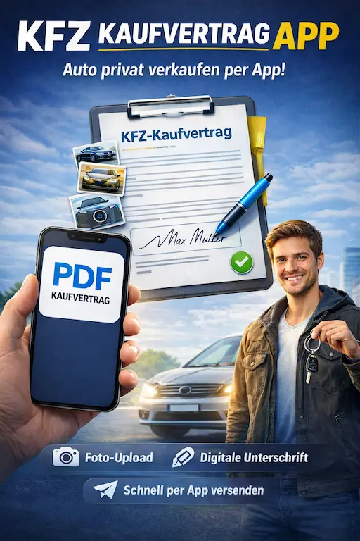 kaufvertrag kfz privat in pdf online vorlage als app
