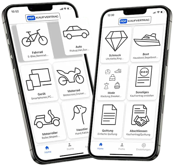 kaufvertrag pdf vorlagen in einer app
