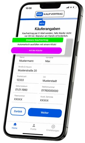 kaufvertrag pdf app online ausfüllen mit einem knopf